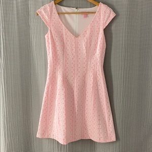 Lilly Pulitzer Pink and White Mini Dress XS